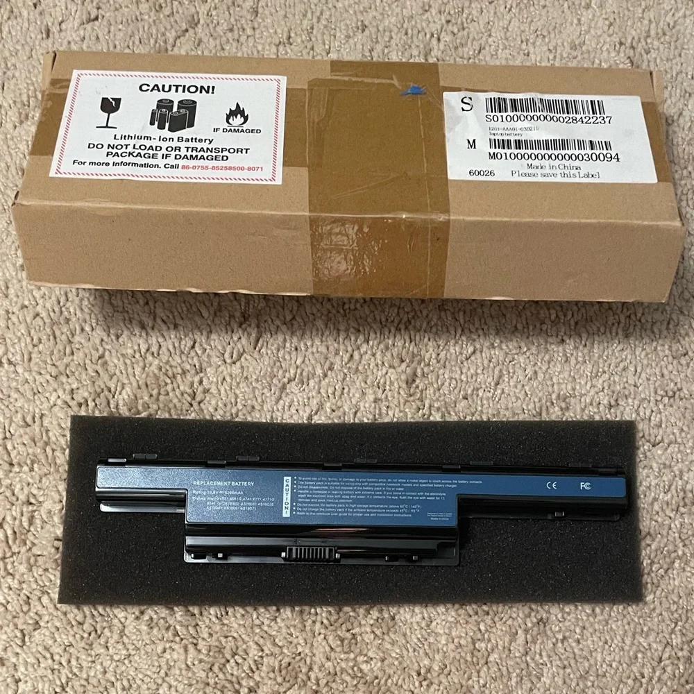 Laptop Lithium-Ion Battery Pack replacement for various Acer & Gateway models.